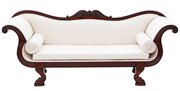 Antique 19th Century Mahogany Scroll Arm Sofa 
