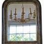 Antique 19th Century Paint and Ebonised Mirror