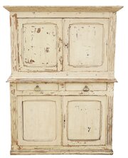 Antique 19th Century Painted Dresser Cupboard