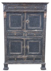 Antique 19th Century Painted Kitchen Cupboard