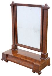 Antique 19th Century Regency Mahogany Table Mirror