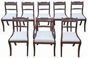 Antique 19th Century Set Of 8 Dining Chairs