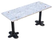 Antique C1900 Marble & Cast Iron Table Or Seat