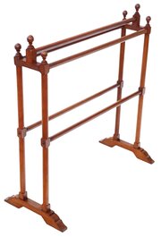 Antique C1900 Walnut Towel Rail Stand – Walnut 