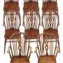 Antique C1910 Harlequin Set of 8 Chairs