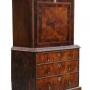 Antique Early 18th C. inlaid Burr Walnut Desk