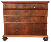 Antique Early 18th Century Walnut Chest Of Drawers