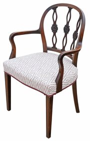 Antique Early 19th Century Mahogany Elbow Chair 