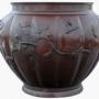 Antique Japanese bronze planter jardiniere bowl