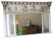 Antique Large 19th Century Overmantle Mirror