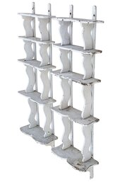 Antique Pair Of Painted Bookcase Display Shelves