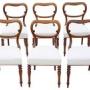 Antique Set of 6 Balloon Back Dining Chairs