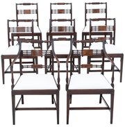 Antique Set Of 8 Mahogany Dining Chairs