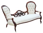 Antique Victorian C.1860 Walnut Chaise Longue