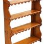 Antique Walnut Waterfall Bookcase Wall Shelves