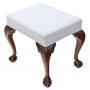 Antique c.1900 Mahogany Upholstered Stool 