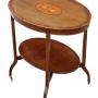 Antique c.1900 Quality Oval Inlaid Side Table