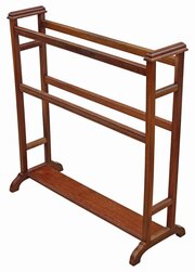 Antique C.1920 Mahogany Towel Rail Stand 