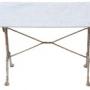 Antique Marble And Cast Iron Table