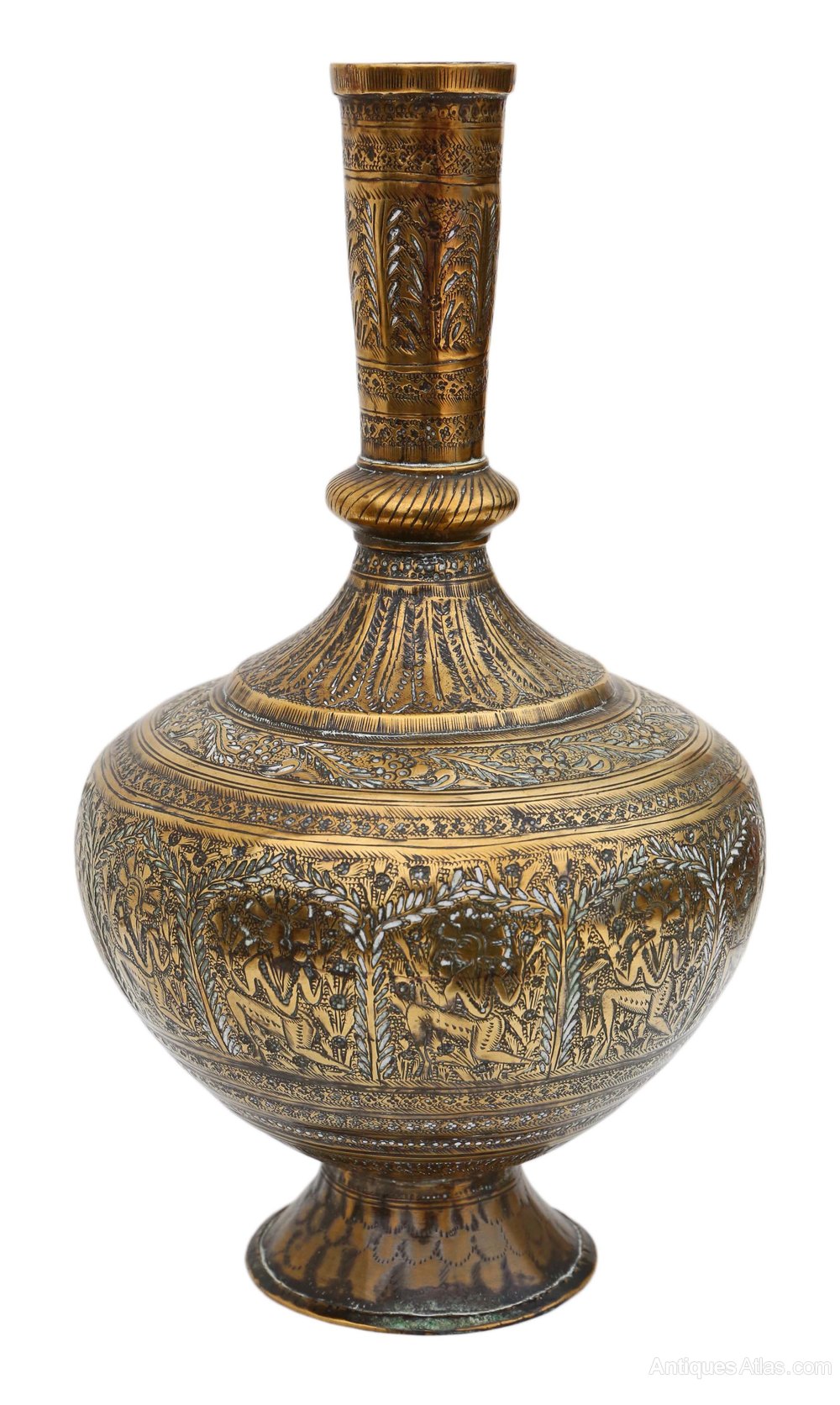 Antiques Atlas Early 20th Century Eastern Brass Vase as462a1415 / 4322l