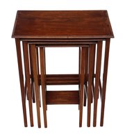 Edwardian Inlaid Mahogany Nest Of 4 Side Tables