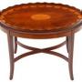 Edwardian Mahogany Walnut Tray On Stand Table