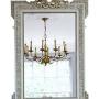 French decorated overmantle mirror 19th Century