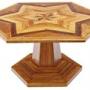 Hexagonal Parquetry Centre Dining Table 