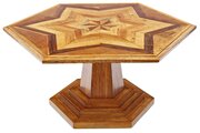 Hexagonal Parquetry Centre Dining Table 
