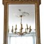 Large Antique Gilt Overmantle Wall Mirror