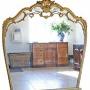 Large C1920 Antique Gilt Overmantel Wall Mirror