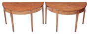 Pair Georgian Light Mahogany Console Tables Dining