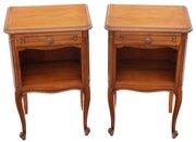 Pair Of Quality Vintage Cherry Bedside Tables