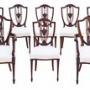 Set of 8 (6+2) 19th Century mahogany dining chairs