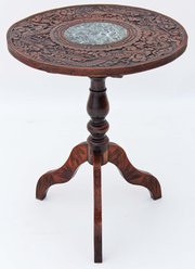 Victorian 19C Oak Occasional Lamp Side Table