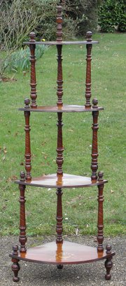 Victorian Mahogany Bookcase Whatnot Shelves