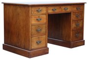 Victorian Mahogany Twin Pedestal Desk Writing