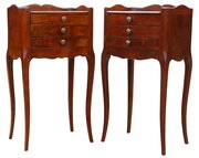  Vintage Retro Pair Of Walnut And Chestnut Bedside