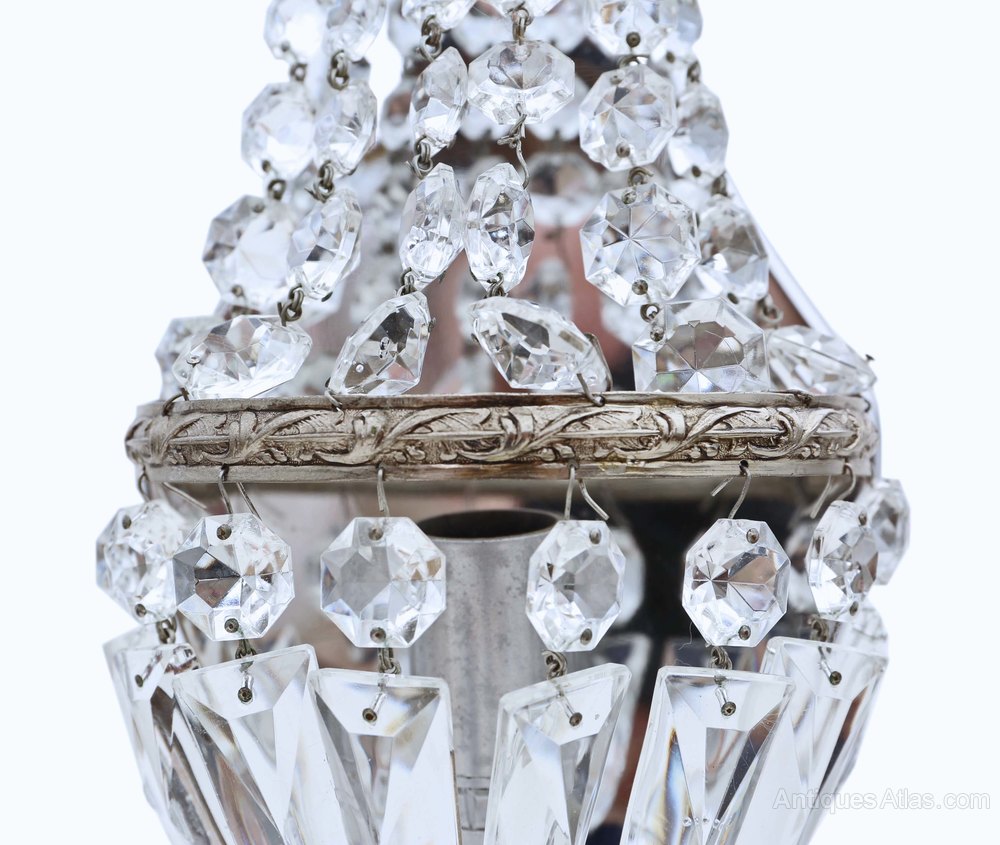 Antiques Atlas Vintage Pair Of Crystal Wall Lights