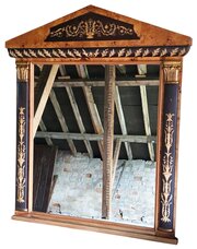 Vintage Quality Gilt Yew And Ebonised Mirror