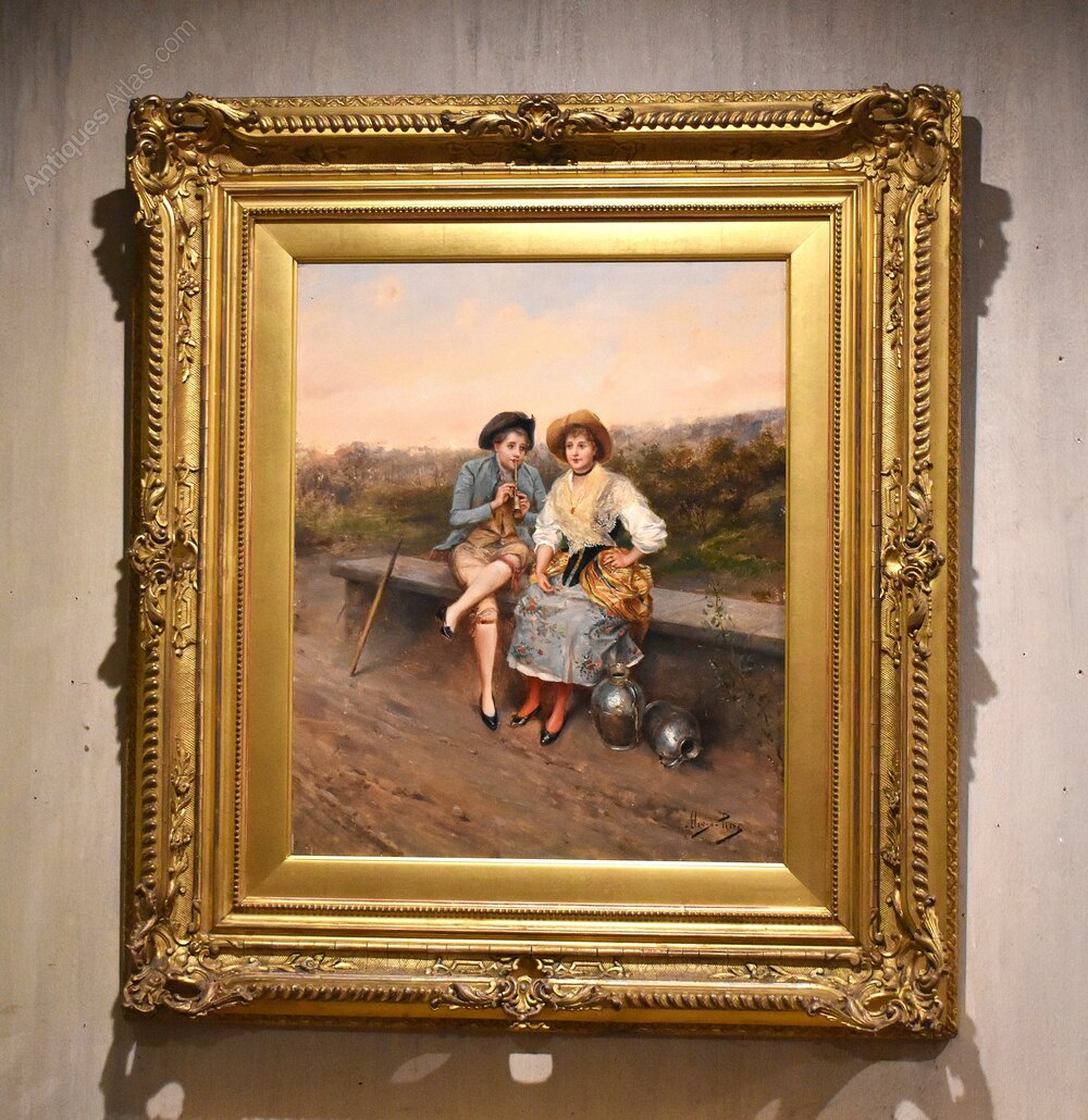 Antiques Atlas - 'A Pastoral Symphony' Oil Painting By Alonso
