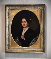 A Fine Portrait Oil Painting Of A Lady