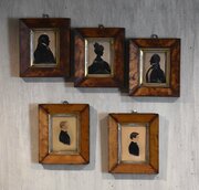 A Set Of Five Family Silhouettes