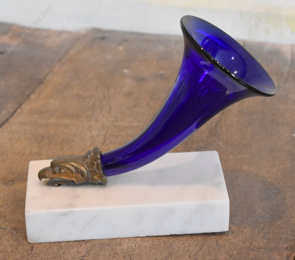 Antiques Atlas - Cobalt Blue Glass Cornucopia Vase as514a1623