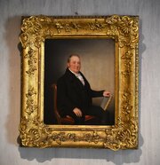 Early Victorian oil painting portrait