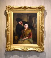 Fine Irish Genre Oil Painting By Howard Helmick