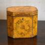 Georgian Painted Penwork Tea Caddy