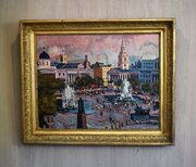 Oil Painting Of Trafalgar Square, London