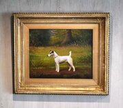 Oil Painting Of A Terrier By Henry Crowther