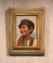Oil Portrait Of A Boy By Evaristo Cappelli